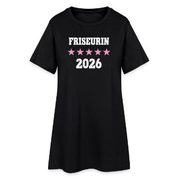 Atelier de coiffure 2026 Nouvel emploi Formation Apprentissage - Robe T-shirt Femme - noir - Devant