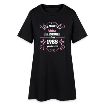 Anniversaire de coiffeur 1985 Coiffeur vintage - Robe T-shirt Femme - noir - Devant