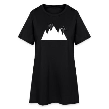 Silhouette des lignes d’alpinisme - Robe T-shirt Femme - noir - Devant