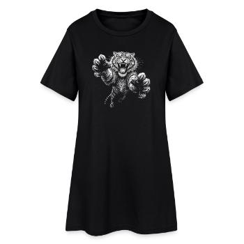 Tigre - Robe T-shirt Femme - noir - Devant