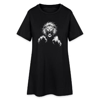 Lion - Robe T-shirt Femme - noir - Devant