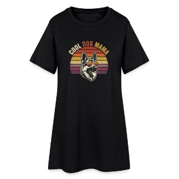 Cool Dog Mama Retro Sunset Lunettes - Robe T-shirt Femme - noir - Devant