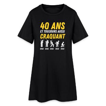 40 Jahre Vintage Jubiläumshumor - Frauen T-Shirt-Kleid - Schwarz - Vorne