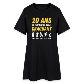 20 Jahre Jubiläums-Humor - Frauen T-Shirt-Kleid - Schwarz - Vorne