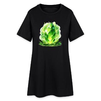 Magie du Cristal Vert - Robe T-shirt Femme - noir - Devant