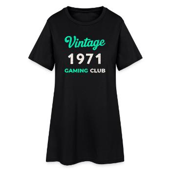 Vintage 1971 – Année de naissance rétro du Gaming Club - Robe T-shirt Femme - noir - Devant