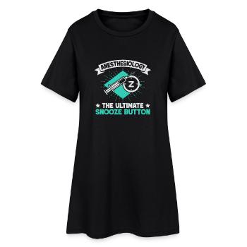 Anesthésiste Bouton Snooze Anesthésie - Robe T-shirt Femme - noir - Devant