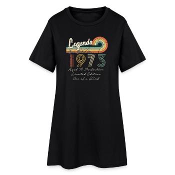 1973 les légendes sont nées en 1973 | vintage !! - Robe T-shirt Femme - noir - Devant