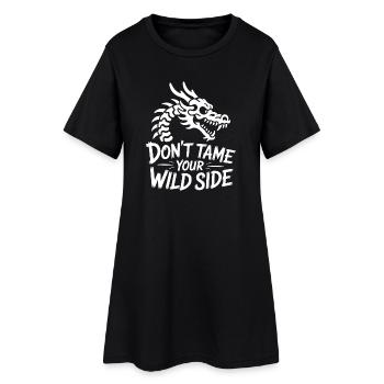 Ne domptez pas votre dragon sauvage - Robe T-shirt Femme - noir - Devant