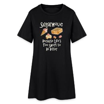 Citation de dessert Sugarholic Tee - Robe T-shirt Femme - noir - Devant