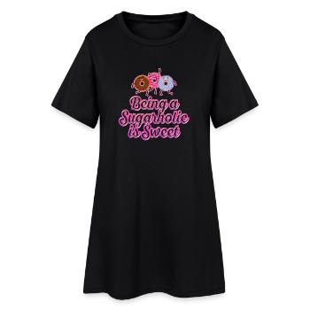 Être un Sugarholic est Sweet - Robe T-shirt Femme - noir - Devant