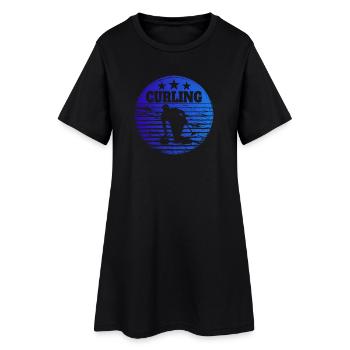 Joueurs de curling Sports d’hiver Curling - Robe T-shirt Femme - noir - Devant