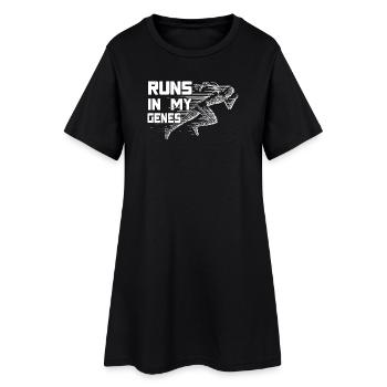 Course de marathon dans mon cadeau de course génétique - Robe T-shirt Femme - noir - Devant
