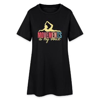Yoga Mouvements est ma voix Yoga drôle - Robe T-shirt Femme - noir - Devant