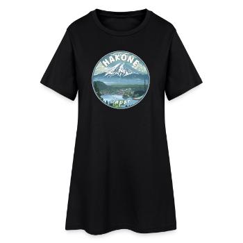 Discover Hakone In Japan Landscape Travel Art - Women’s T-Shirt Dress - black - Front