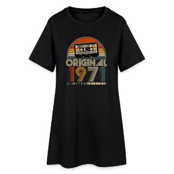Cadeau d’anniversaire original rétro vintage de 1971 - Robe T-shirt Femme - noir - Devant