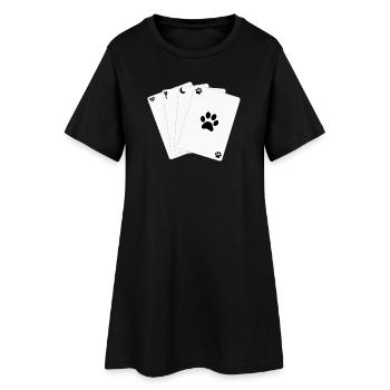 Cards Kartenspiel Game of Life Symbols - Frauen T-Shirt-Kleid - Schwarz - Vorne