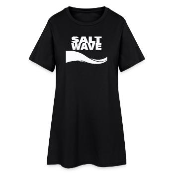 VAGUE SALÉE - Robe T-shirt Femme - noir - Devant
