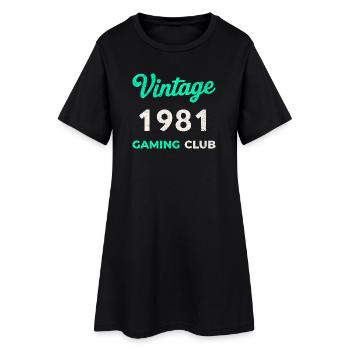Vintage 1981 – Année de naissance rétro du Gaming Club - Robe T-shirt Femme - noir - Devant