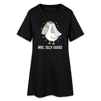 Madame la Mariée Oie Idiote Jeu de mots de mariage mignon - Robe T-shirt Femme - noir - Devant