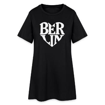 Berlin Heart Font Logo - Women’s T-Shirt Dress - black - Front