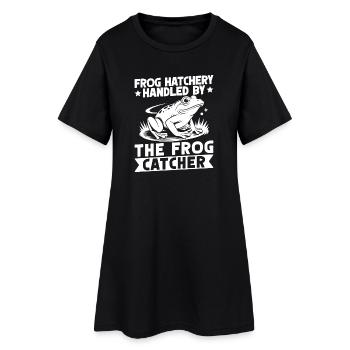 Frog Catcher Écloserie de grenouilles manipulée par Frog - Robe T-shirt Femme - noir - Devant