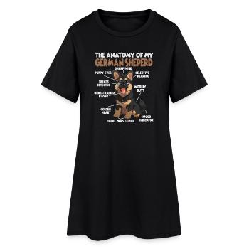 German Shepherd Dog Owner T Shepherd - Women’s T-Shirt Dress - black - Front