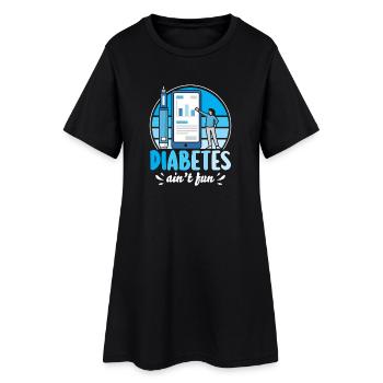 Diabetes Typ 1 Diabetiker - Frauen T-Shirt-Kleid - Schwarz - Vorne