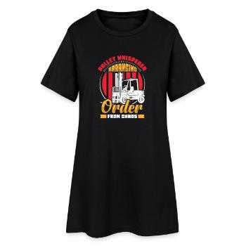Forklift Driver English Saying Forklift - Women’s T-Shirt Dress - black - Front