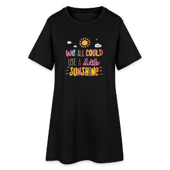 On aurait tous besoin d’un peu de soleil - Robe T-shirt Femme - noir - Devant