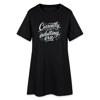Je suis actuellement à l’ère de l’adulte – Diction ironique - Robe T-shirt Femme - noir - Devant