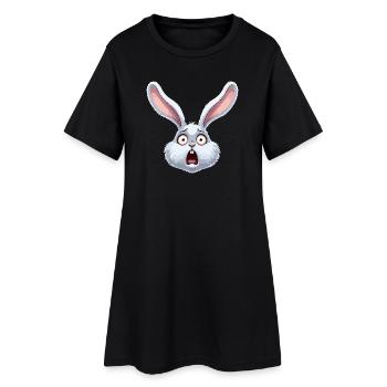 Illustration de bande dessinée de Shock Bunny - Robe T-shirt Femme - noir - Devant