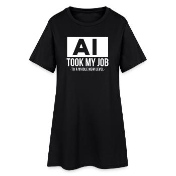 L’IA m’a pris mon poste : intelligence artificielle - Robe T-shirt Femme - noir - Devant
