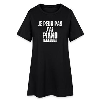 I Can't I Have Piano – Musical Humor - Women’s T-Shirt Dress - black - Front