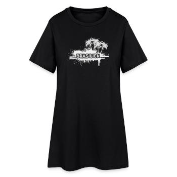 Brazil as palm trees - Women’s T-Shirt Dress - black - Front
