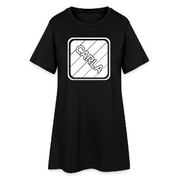 Prénom Carla - Robe T-shirt Femme - noir - Devant