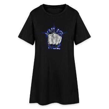 Fist breaks the glass - Women’s T-Shirt Dress - black - Front