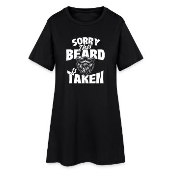 Désolé que cette barbe soit prise, le barbu. - Robe T-shirt Femme - noir - Devant