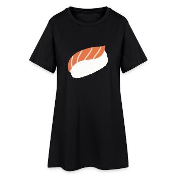 Illustration minimale de Nigiri au saumon - Robe T-shirt Femme - noir - Devant