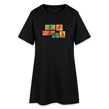 Bike Collage : Force et rythme - Robe T-shirt Femme - noir - Devant