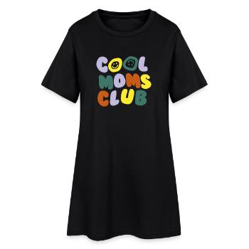 Club des mamans cool - Robe T-shirt Femme - noir - Devant
