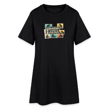 Motif de la déclaration du couvreur - Robe T-shirt Femme - noir - Devant