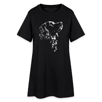 Chien de caille allemand silhouette Chien de chasse Wilsis - Robe T-shirt Femme - noir - Devant