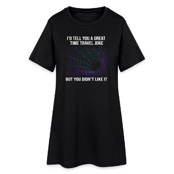 Voyage dans le temps - Robe T-shirt Femme - noir - Devant