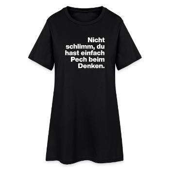 TU AS JUSTE DE LA MALCHANCE EN PENSANT. DON DE SARCASME - Robe T-shirt Femme - noir - Devant