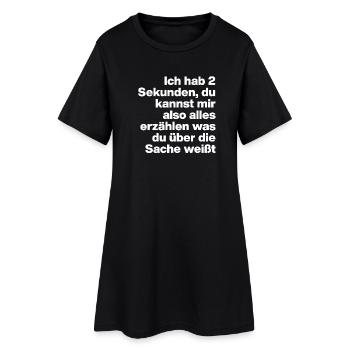 2 SECONDES, T’ES STUPIDE ? SARCASME, COQUIN - Robe T-shirt Femme - noir - Devant