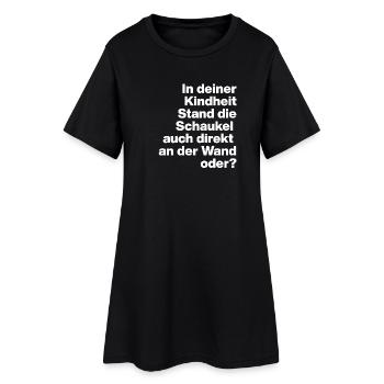 COUP SUR LE MUR, STUPIDE, SARCASME, VILAIN - Robe T-shirt Femme - noir - Devant