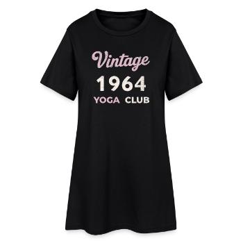 Vintage 1964 Yoga Club Retro Année de naissance Vintage - Robe T-shirt Femme - noir - Devant