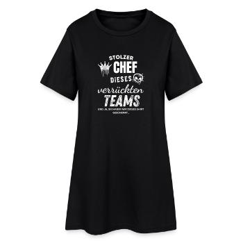 Stolzer Chef des verrückten Teams Chef Geschenk - Robe T-shirt Femme - noir - Devant