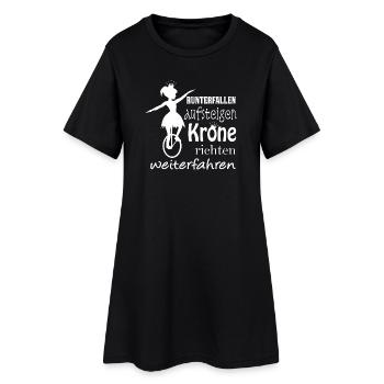 Unicycle | Unicycling Freestyle Girl Crown Straightening - Women’s T-Shirt Dress - black - Front